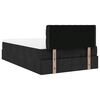 vidaXL Ottoman Bed with Mattress Black King Single Fabric