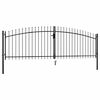 vidaXL Fence gates WOERDEN 400 x 150 cm Steel Grey Lockable