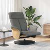 vidaXL Massage Recliner Chair with Footrest Dark Grey Fabric