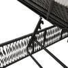 vidaXL Sun Loungers 2 pcs with Table Black Poly Rattan