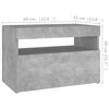 vidaXL Bedside Cabinet & LED Lights 2 pcs Concrete Grey 60x35x40 cm