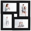 vidaXL Collage Photo Frame for 4x(10x15 cm) Picture Black MDF
