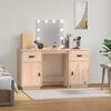 vidaXL Dressing Table Set with LED Solid Wood Pine
