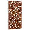 vidaXL Garden Wall Decoration 105x55 cm Corten Steel Bamboo Leaf Design
