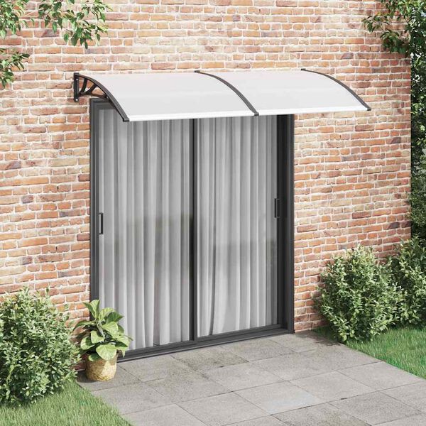 vidaXL Door Canopy Black 200x100 cm PC