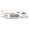 vidaXL Day Bed with Trundle without Mattress White 90x190 cm Solid Wood