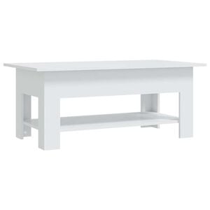 vidaXL Coffee Table White 102x55x42 cm Engineered Wood