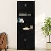 vidaXL Wall Cabinet Black oak 80 x 42.5 x 40 cm Engineered wood