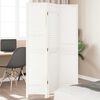 vidaXL Room Divider 3 Panels White Solid Wood Paulownia