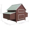vidaXL Chicken Coop Brown 157x97x110 cm Wood