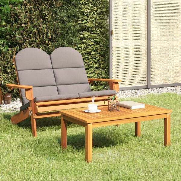 vidaXL 2 Piece Adirondack Garden Lounge Set Solid Wood Acacia