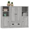 vidaXL Highboards 3 pcs Grey Sonoma Engineered Wood