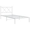 vidaXL Metal Bed Frame without Mattress with Headboard White 90x190cm