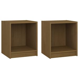 vidaXL Bedside Cabinets 2 pcs Honey Brown 35.5x33.5x41.5 cm Solid Pinewood