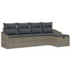 vidaXL Sofa Set 6 pcs Poly Rattan