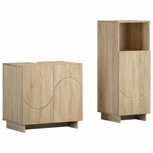 vidaXL Bathroom Cabinet Set 2 pcs Sonoma Oak Engineered Wood