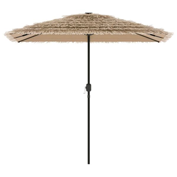 vidaXL Garden Parasol with Steel Pole Brown 248x248x248 cm