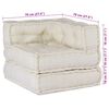 vidaXL Modular Sofa Unit Cream 70x70x54 Fabric