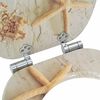 vidaXL WC Toilet Seats 2 pcs with Soft Close Lids MDF Starfish Design