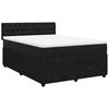 vidaXL Box Spring Bed with Mattress Black Double Velvet