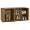 vidaXL Shoe Cabinet Smoked Oak 100x35x45 cm Engineered Wood