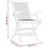vidaXL Folding Garden Chairs 2 pcs Grey 56x61x89 cm Solid Wood Teak