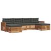 vidaXL Sofa Sets 6 pcs Natural and Anthracite Solid Acacia Wood