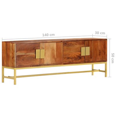 vidaXL TV Cabinet 140x30x50 cm Solid Acacia Wood