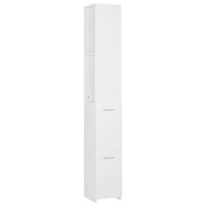 vidaXL Bathroom Cabinet White 25x26,5x170 cm Engineered Wood