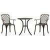 vidaXL Bistro Set | Bronze | Cast aluminium | Medium | Durable | Bistro Set