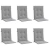 vidaXL Garden Lowback Chair Cushions 6 pcs Grey Oxford Fabric