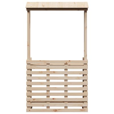 vidaXL Outdoor Bar Table with Roof 112.5x57x195.5 cm Solid Wood