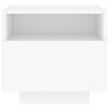 vidaXL Bedside Cabinet with LED Lights White 40x39x37 cm