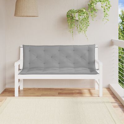 vidaXL Garden Bench Cushions 2 pcs Grey 150x50x7cm Oxford Fabric