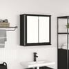 vidaXL Bathroom Wall Cabinet with Mirror Black Oak 60x21x60 cm
