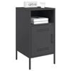 vidaXL Bedside Cabinets 2 pcs Black 36x39x68 cm Steel