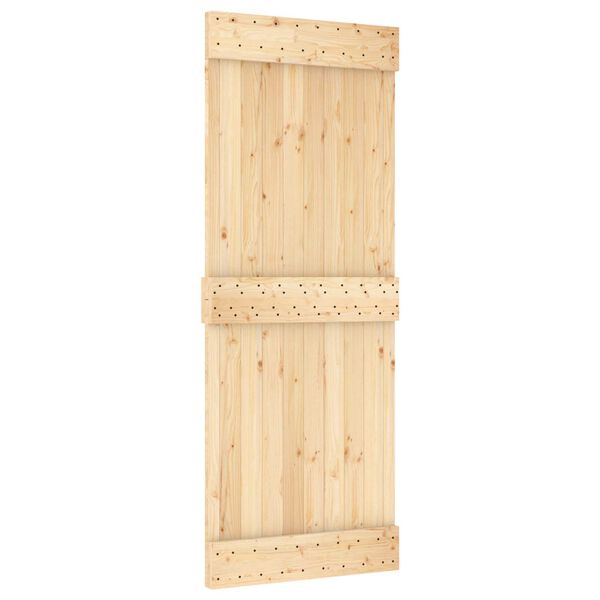 vidaXL Door NARVIK Natural 80 x 210 cm Solid Pine Wood