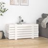 vidaXL Storage Box White 91x40.5x42 cm Solid Wood Pine