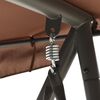vidaXL Outdoor Swing Bench with Canopy Coffee