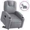 vidaXL Electric Stand up Recliner Chair Light Grey Fabric