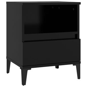 vidaXL Bedside Cabinet Black 40x35x50 cm