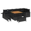vidaXL Garden Sofa Set 9 pcs Black Poly Rattan