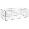 vidaXL Dog Kennel | Silver | Steel | 200x100x70 cm | Durable | Dog Kennel