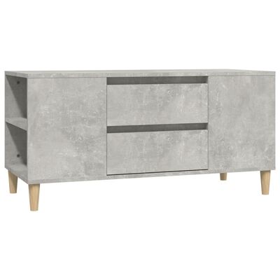vidaXL TV Cabinet Concrete Grey 102x44.5x50 cm Engineered Wood
