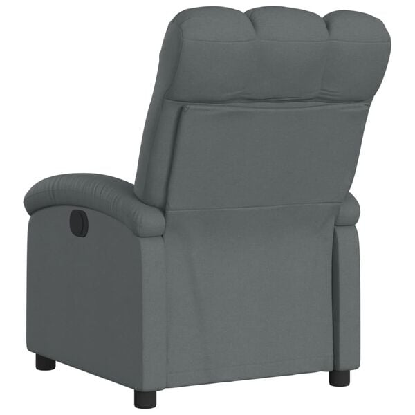 vidaXL Electric Recliner Chair Dark Grey Fabric