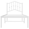 vidaXL Metal Bed Frame without Mattress with Headboard White 90x190cm