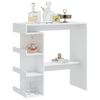 vidaXL Bar Table with Storage Rack White 100x50x101.5 cm Engineered Wood