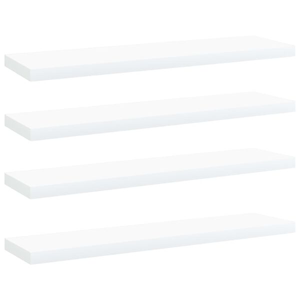 vidaXL Bookshelf Boards 4 pcs White 40x10x1.5 cm Engineered Wood
