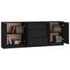 vidaXL 3 Piece Sideboards Black Engineered Wood