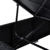 vidaXL Sun Lounger with Cushion Poly Rattan Black